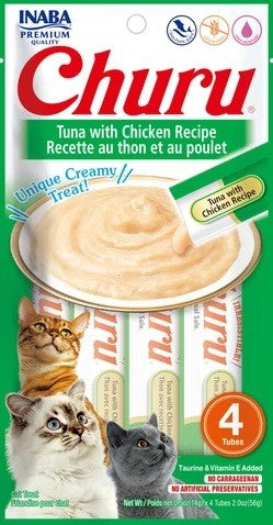 Inaba Cat Churu Tube Tuna & Chicken Recipe-Cat Food & Treats-Ascot Saddlery