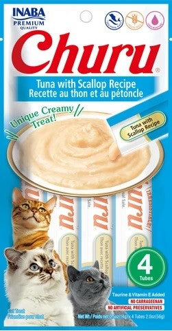 Inaba Cat Churu Tube Tuna & Scallop Recipe-Cat Food & Treats-Ascot Saddlery