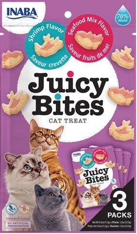 Inaba Cat Juicy Bites Shrimp & Seafood Mix Flavour-Cat Food & Treats-Ascot Saddlery