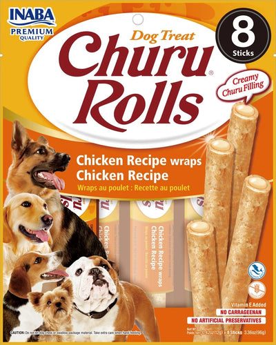 Inaba Dog Churu Rolls Chicken Recipe Wrap-Dog Treats-Ascot Saddlery