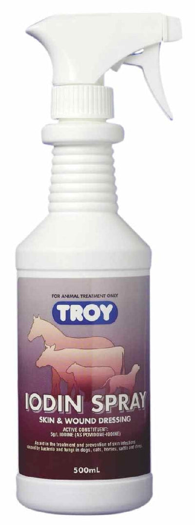 Iodin Spray Troy 500ml-STABLE: First Aid & Dressings-Ascot Saddlery