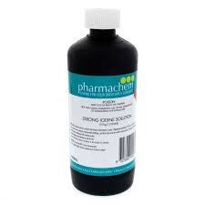 Iodine Solution Strong Pharmachem 500ml-STABLE: First Aid & Dressings-Ascot Saddlery