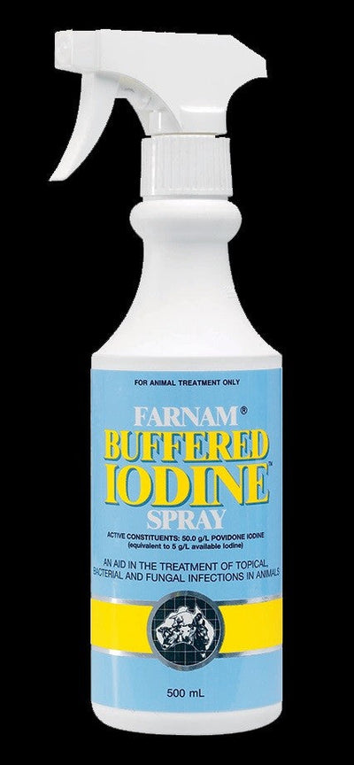 Iodine Spray Buffered Iah 500ml-STABLE: First Aid & Dressings-Ascot Saddlery