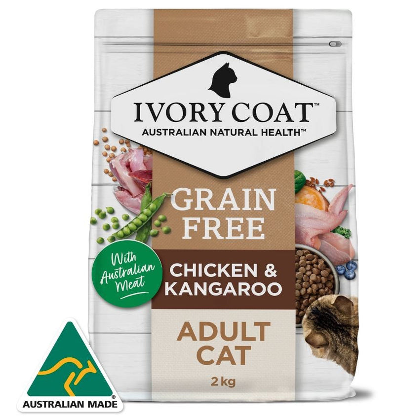 Ivory Coat Cat Grainfree Chicken & Kangaroo 2kg-Cat Food & Treats-Ascot Saddlery
