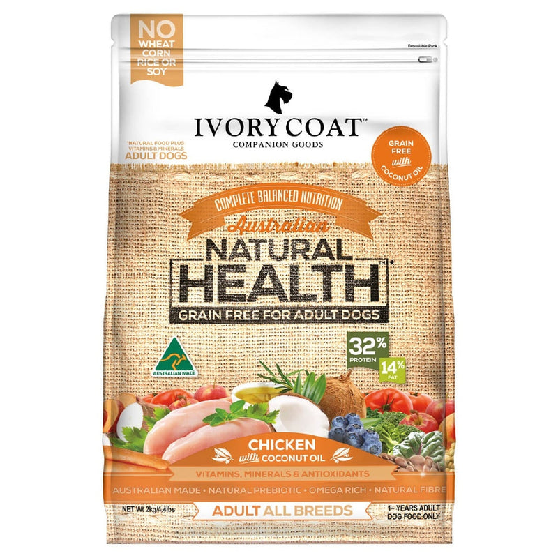 Ivory Coat Dog Grainfree Chicken & Coconut Oil 2kg-Dog Food-Ascot Saddlery