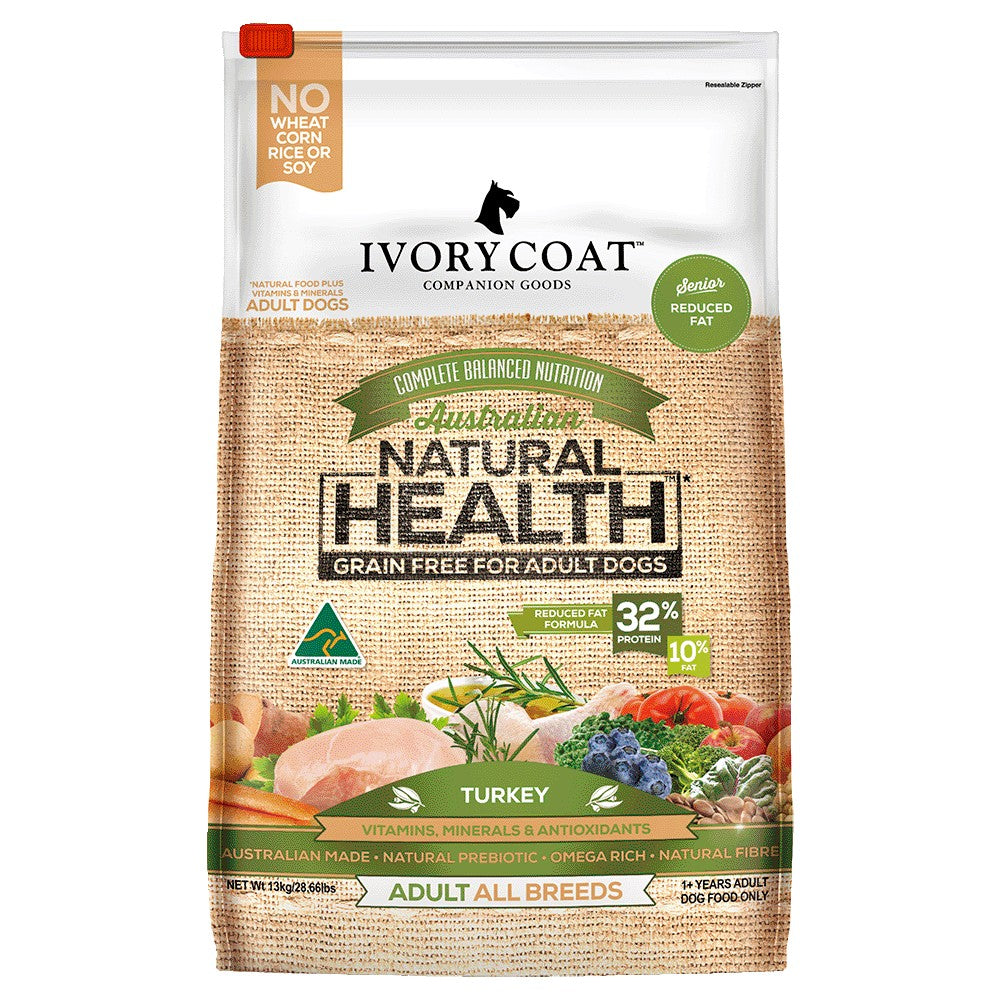 Ivory Coat Dog Grainfree Fat Reduced Turkey 13kg-Dog Food-Ascot Saddlery