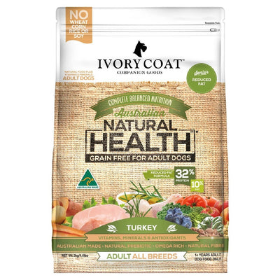 Ivory Coat Dog Grainfree Fat Reduced Turkey 2kg-Dog Food-Ascot Saddlery