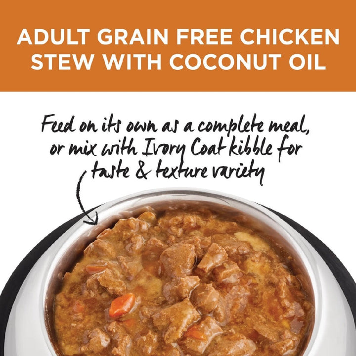 Ivory Coat Dog Wet Can Grainfree Chicken & Coconut Stew 400gm-Dog Food-Ascot Saddlery