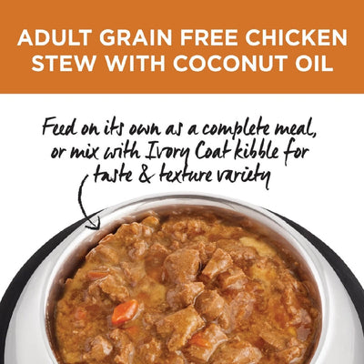 Ivory Coat Dog Wet Can Grainfree Chicken & Coconut Stew 400gm-Dog Food-Ascot Saddlery