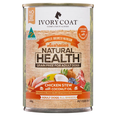 Ivory Coat Dog Wet Can Grainfree Chicken & Coconut Stew 400gm-Dog Food-Ascot Saddlery
