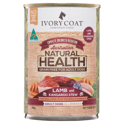 Ivory Coat Dog Wet Can Grainfree Lamb & Kangaroo Stew 400gm-Dog Food-Ascot Saddlery