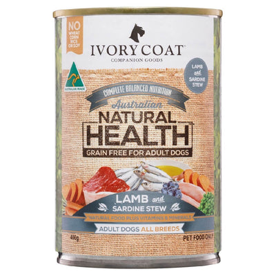 Ivory Coat Dog Wet Can Grainfree Lamb & Sardine Stew 400gm-Dog Food-Ascot Saddlery