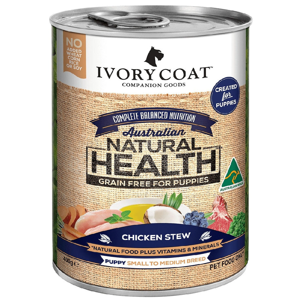Ivory Coat Dog Wet Can Grainfree Puppy Chicken Stew 400gm-Dog Food-Ascot Saddlery