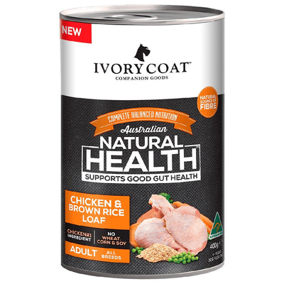 Ivory Coat Dog Wet Can Wholegrain Chicken & Brown Rice 400gm-Dog Food-Ascot Saddlery