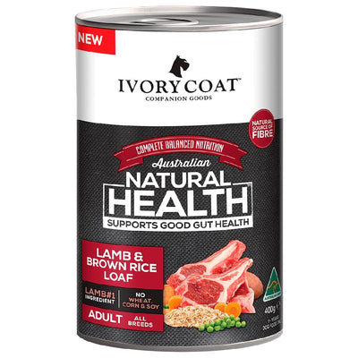 Ivory Coat Dog Wet Can Wholegrain Lamb & Brown Rice 400gm-Dog Food-Ascot Saddlery