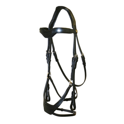 Jeremy & Lord Bridle Premier Micklem Style Leather Black Full-HORSE: Bridles-Ascot Saddlery