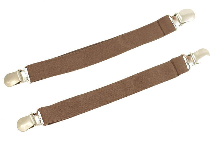 Jodhpur Clips Elastic Brown-CLOTHING: Jodhpurs & Breeches Ladies-Ascot Saddlery