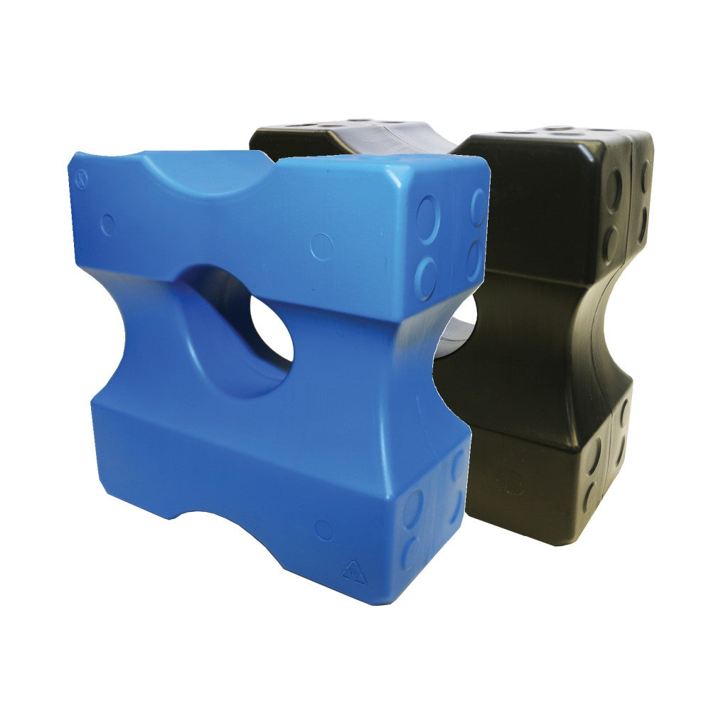 Jump Blocks Showmaster Plastic Set Of Four Black-STABLE: Jumps & Markers-Ascot Saddlery