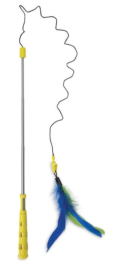 Jw Cat Toy Telescopic Flutteree Feather Wand-Cat Gyms & Toys-Ascot Saddlery