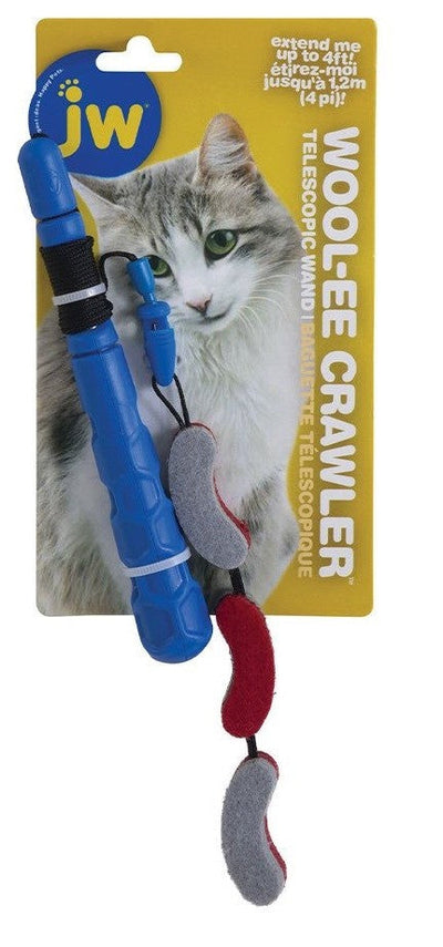 Jw Cat Toy Telescopic Woolee Crawler Wand-Cat Gyms & Toys-Ascot Saddlery