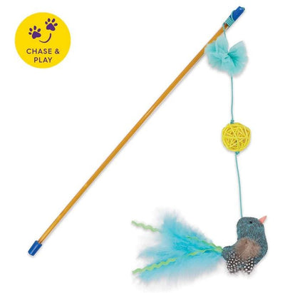 Kazoo Cat Toy Bluebird Wand-Cat Gyms & Toys-Ascot Saddlery