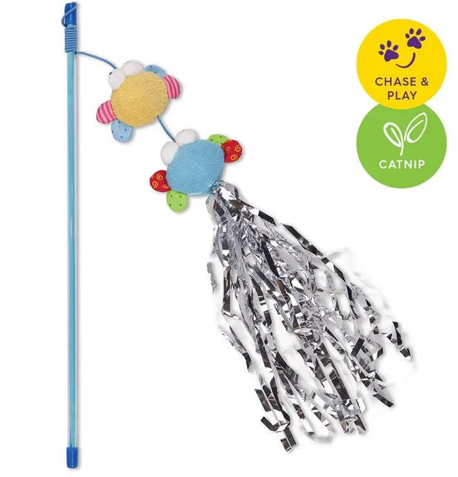Kazoo Cat Toy Butterfly High Wand-Cat Gyms & Toys-Ascot Saddlery