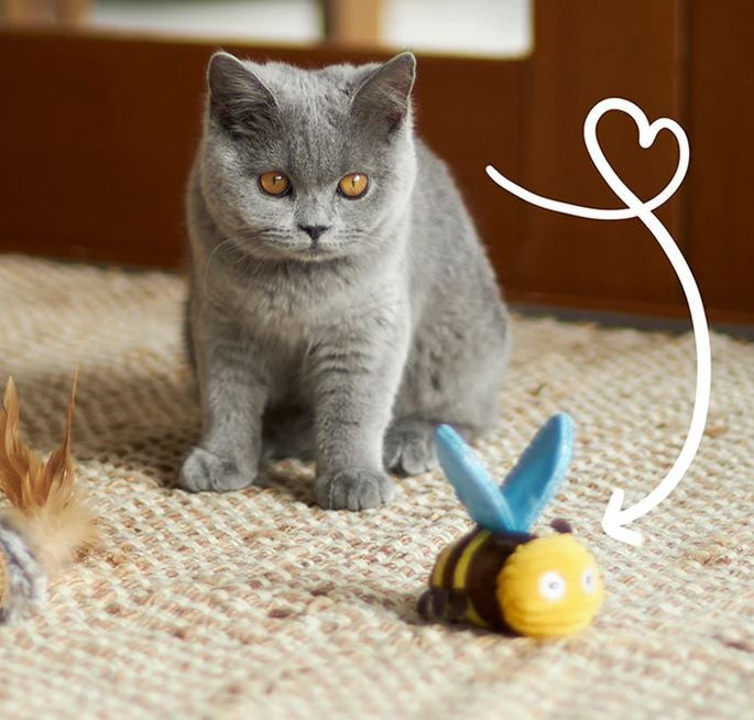 Kazoo Cat Toy Buzzing Bee-Cat Gyms & Toys-Ascot Saddlery