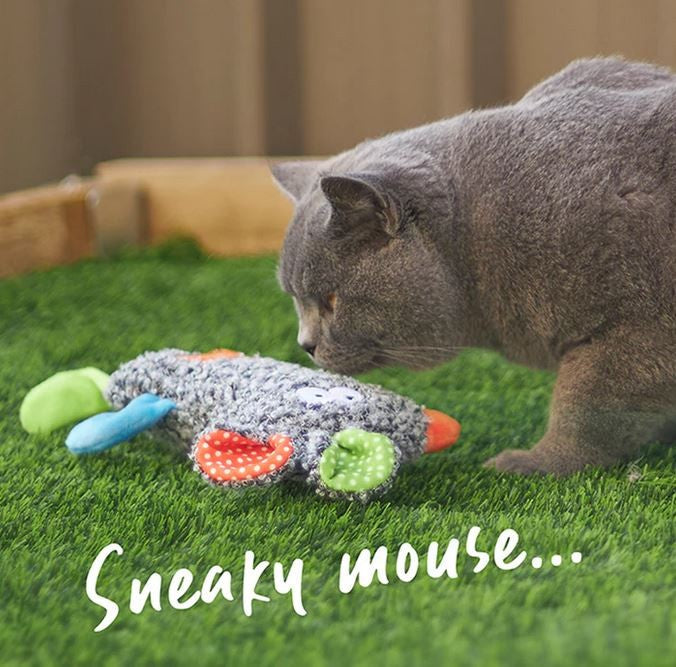 Kazoo Cat Toy Crinkle Mouse-Cat Gyms & Toys-Ascot Saddlery