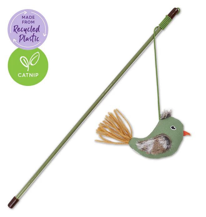Kazoo Cat Toy Fantail Bird Wand-Cat Gyms & Toys-Ascot Saddlery