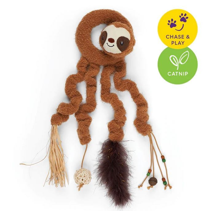 Kazoo Cat Toy Long Legged Sloth-Cat Gyms & Toys-Ascot Saddlery