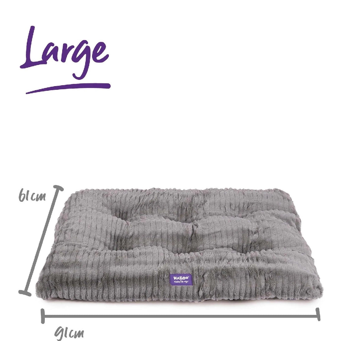 Kazoo Dog Bed Cloud Cushion Cool Grey Large-Dog Bedding-Ascot Saddlery