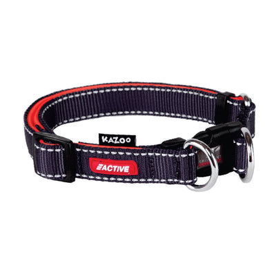 Kazoo Dog Collar Active Adjustable Slate & Orange-Dog Collars & Leads-Ascot Saddlery
