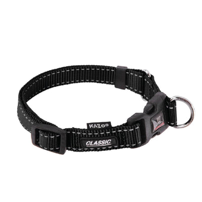Kazoo Dog Collar Classic Adjustable Black-Dog Collars & Leads-Ascot Saddlery