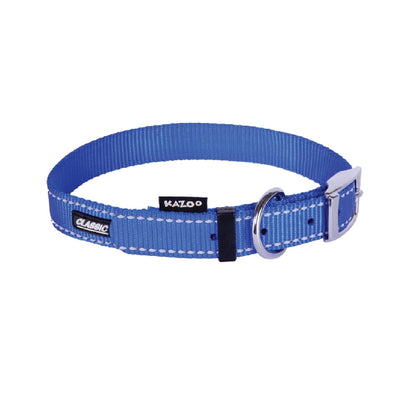 Kazoo Dog Collar Classic Blue-Dog Collars & Leads-Ascot Saddlery