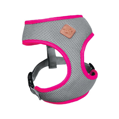 Kazoo Dog Harness Active Soft Silver & Pink-Dog Collars & Leads-Ascot Saddlery