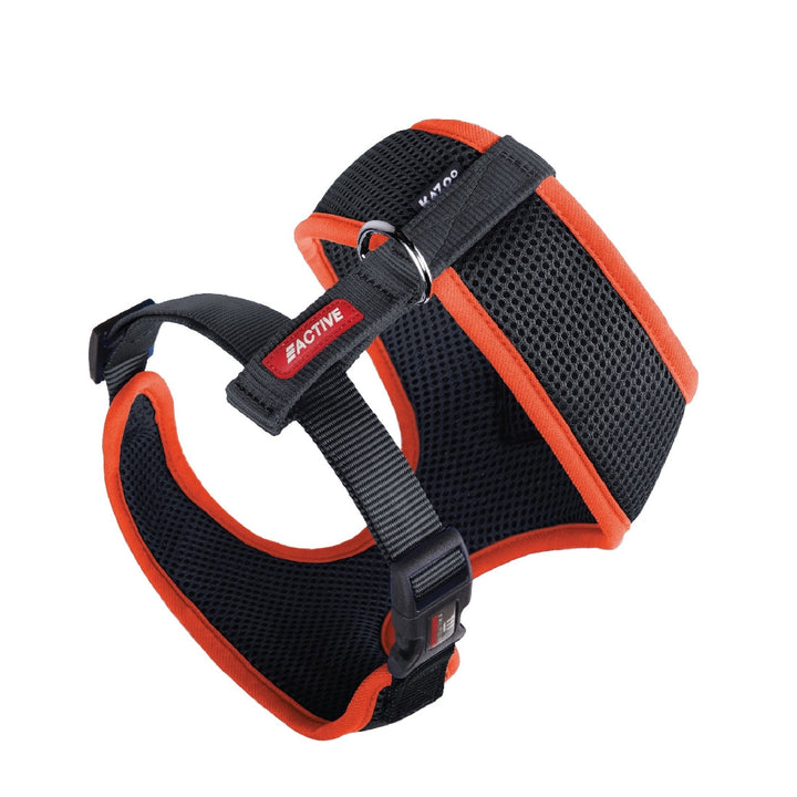 Kazoo Dog Harness Active Soft Slate & Orange-Dog Collars & Leads-Ascot Saddlery