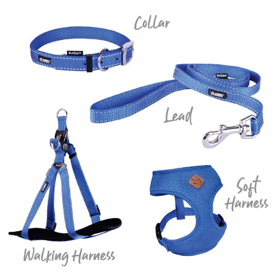 Kazoo Dog Harness Classic Blue-Dog Collars & Leads-Ascot Saddlery