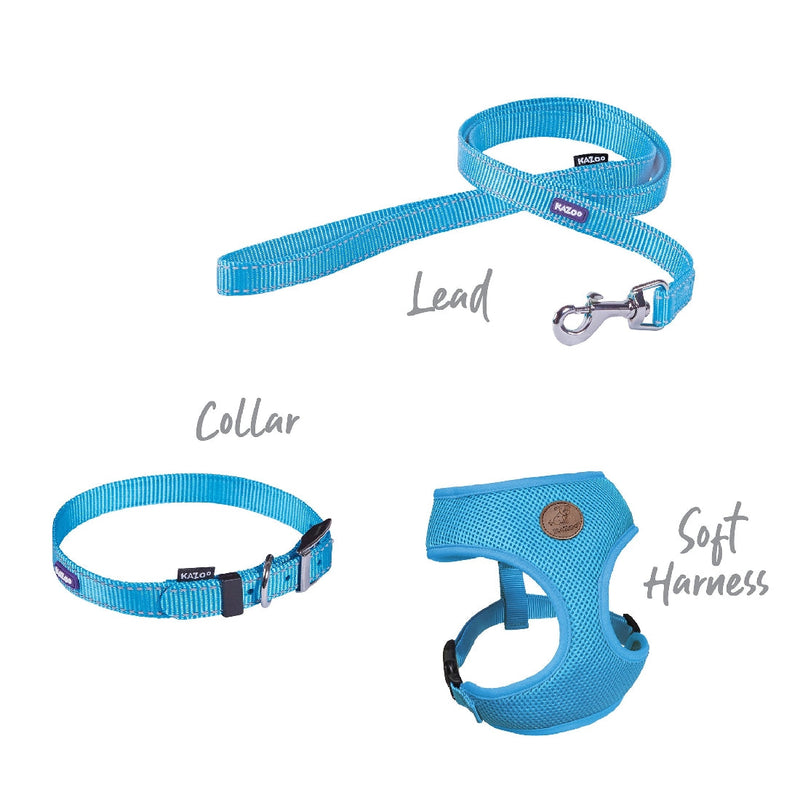 Kazoo Dog Harness Soft Classic Aqua