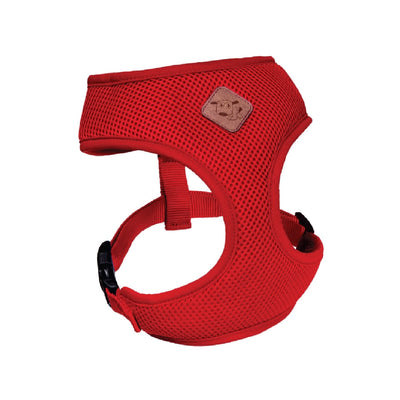 Kazoo Dog Harness Soft Classic Red-Dog Collars & Leads-Ascot Saddlery