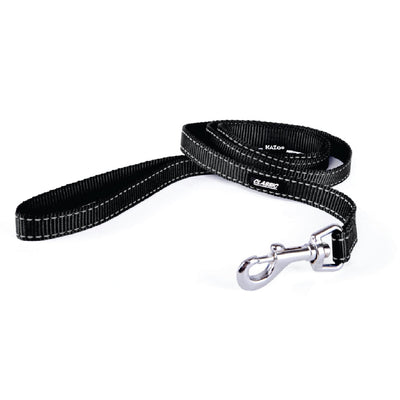 Kazoo Dog Leash Classic Black 1200mm-Dog Collars & Leads-Ascot Saddlery