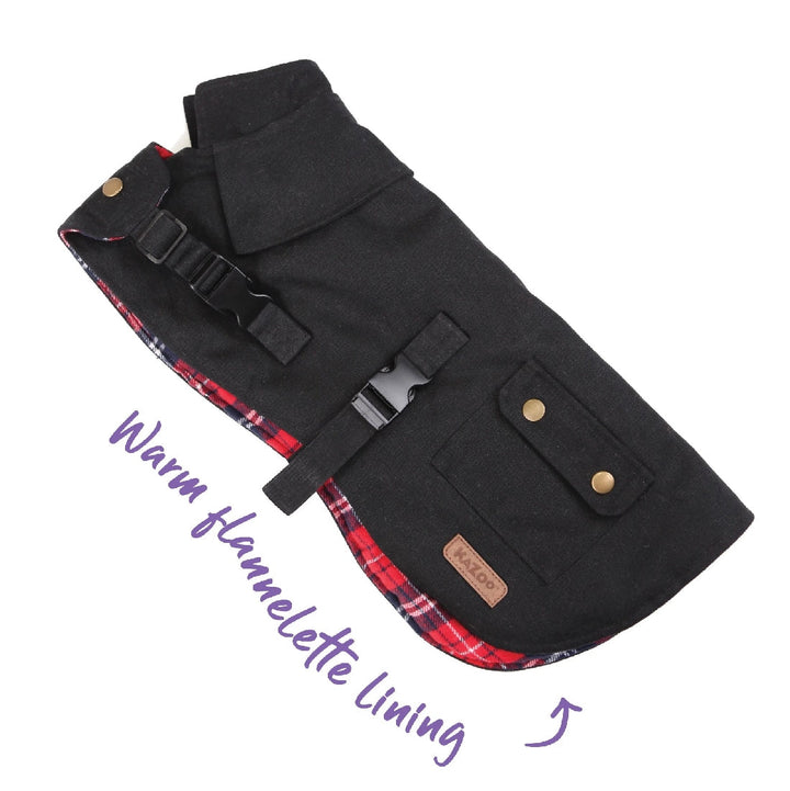 Kazoo Dog Rug Aussie Oilskin Black-Dog Rugs & Fashion-Ascot Saddlery