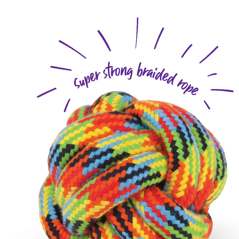 Kazoo Dog Toy Braided Rope Knot Ball-Dog Toys-Ascot Saddlery