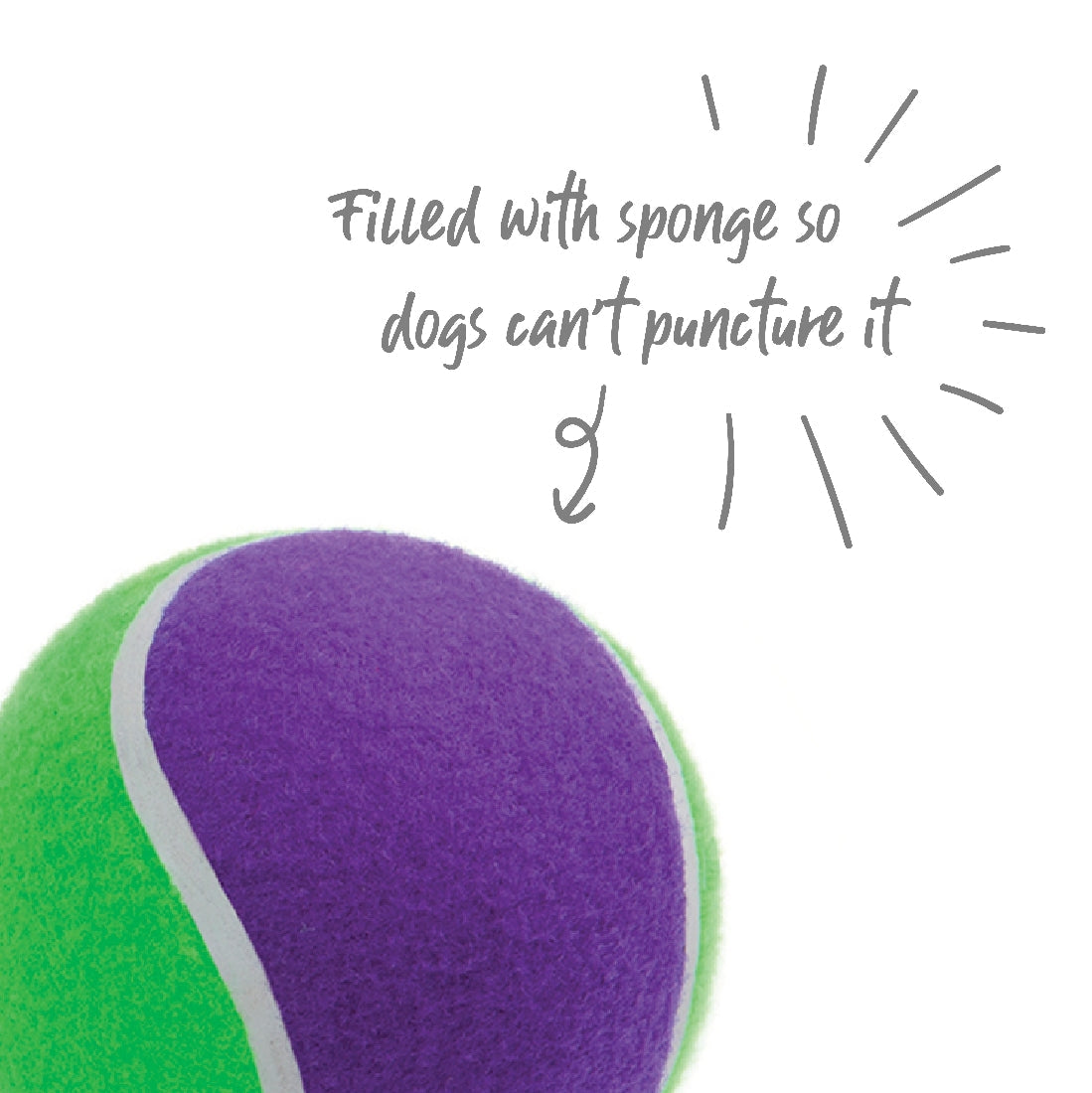 Kazoo Dog Toy Tennis Ball-Dog Toys-Ascot Saddlery