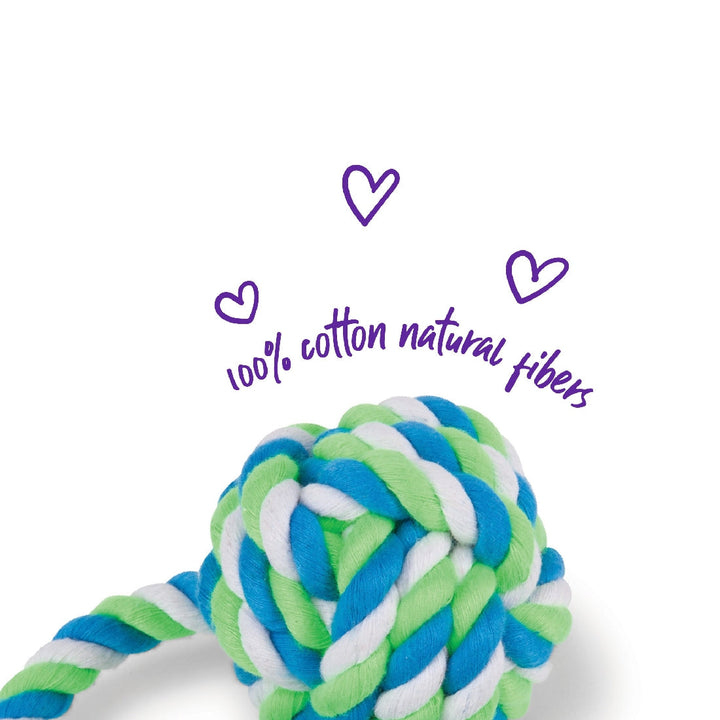 Kazoo Dog Toy Twisted Rope Sling Knot Ball-Dog Toys-Ascot Saddlery