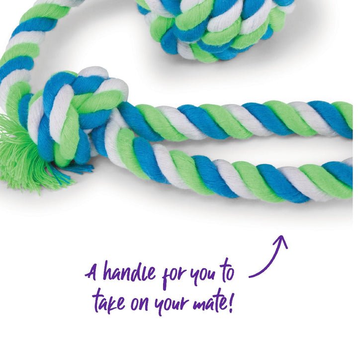 Kazoo Dog Toy Twisted Rope Sling Knot Ball-Dog Toys-Ascot Saddlery