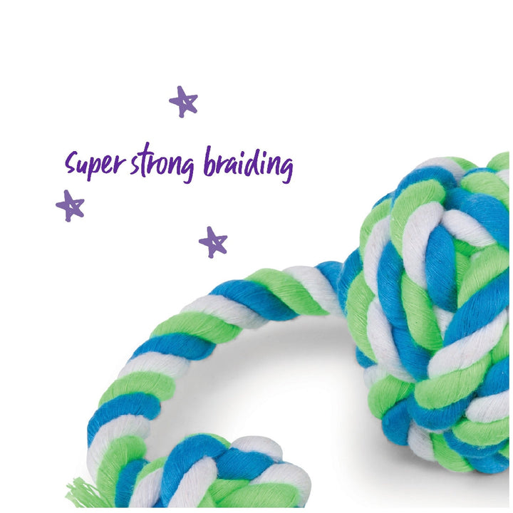 Kazoo Dog Toy Twisted Rope Sling Knot Ball-Dog Toys-Ascot Saddlery