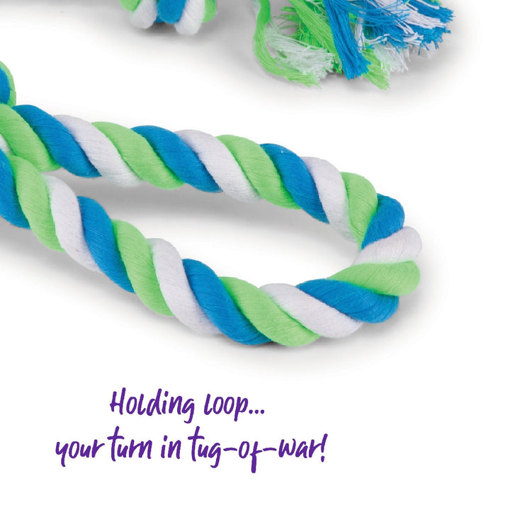 Kazoo Dog Toy Twisted Rope Three Knot Tug Extra Large-Dog Toys-Ascot Saddlery