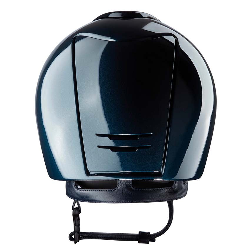 Kep Cromo 2 Shine Blue Helmet-RIDER: Helmets-Ascot Saddlery