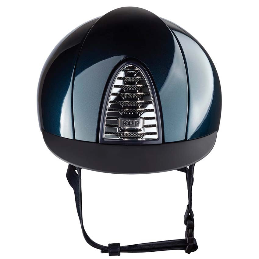 Kep Cromo 2 Shine Blue Helmet-RIDER: Helmets-Ascot Saddlery