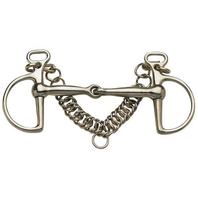 Kimblewick Bit Jointed Mouth Stainless Steel-HORSE: Bits-Ascot Saddlery